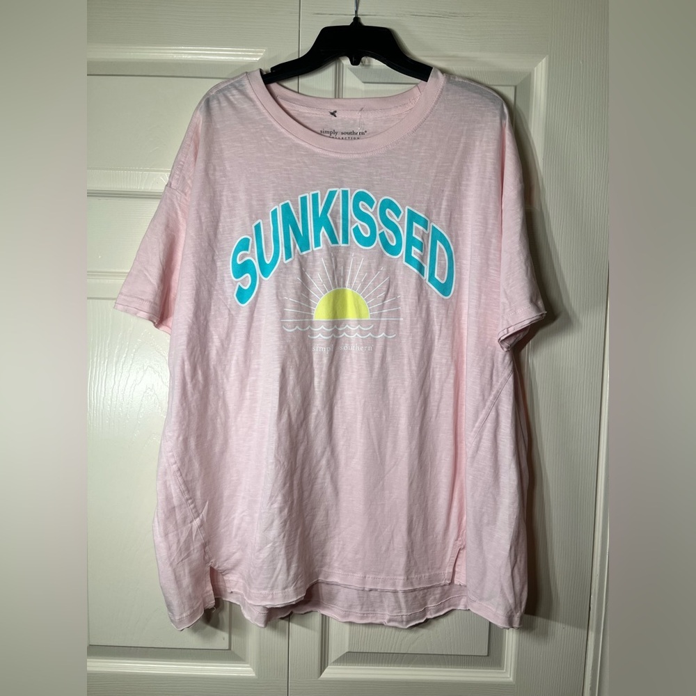 Simply Southern Women’s Sunkissed Beach Boxy T-Shirt Size Large / XL